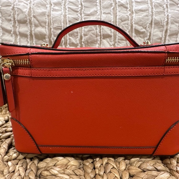 HENRI BENDEL Orange West 57th Train Case/Cosmetic Case - Picture 7 of 9